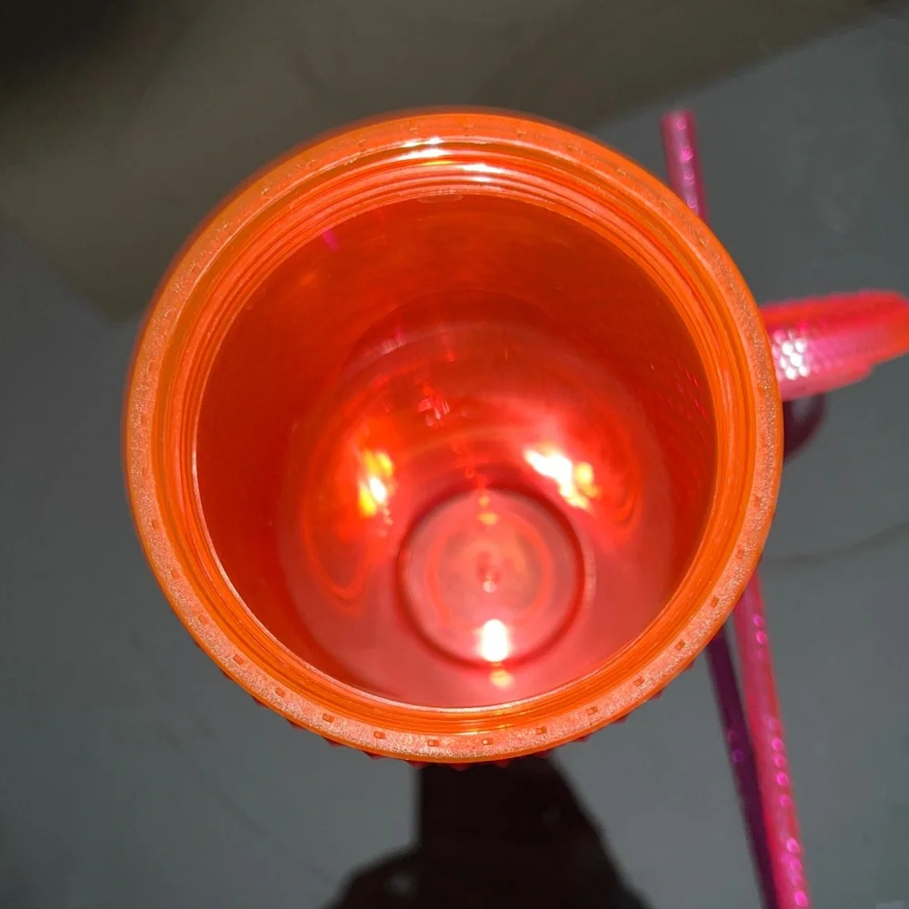 Starbucks Hot Neon Pink Studded Tumbler Venti 24oz Bling Cold Cup 2019
